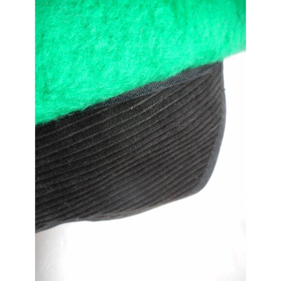 Vintage Bright Green Tyrolean / alpine Fedora like style hat w/ ear flaps - Picture 10 of 10